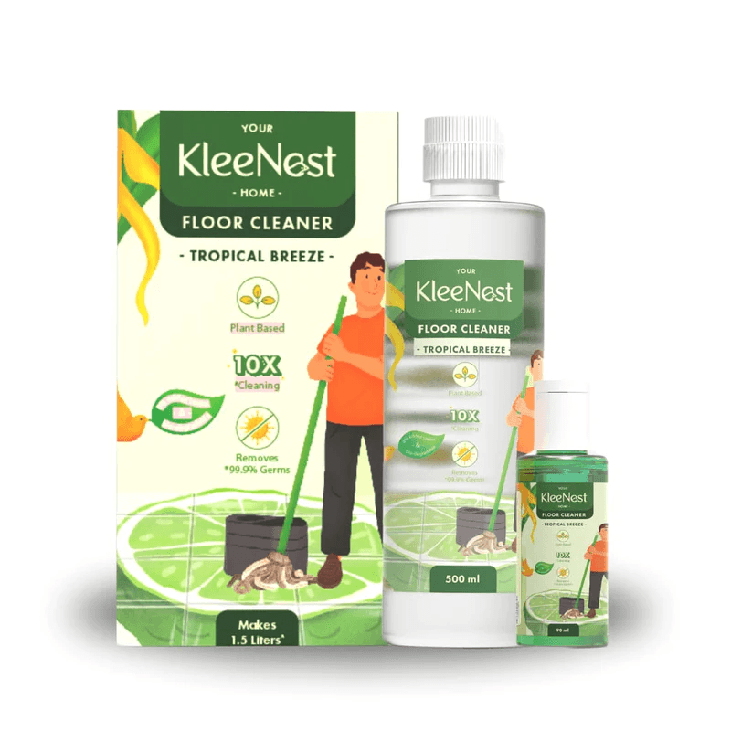 Kleenest Tropical Breeze Floor Cleaner Starter Kit | Makes 1.5 Litres