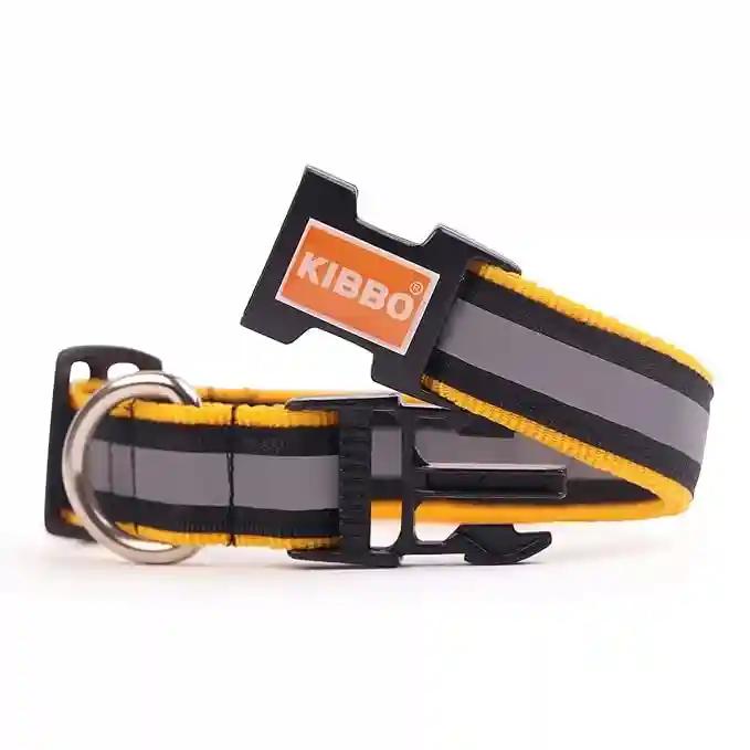 KIBBO Premium Reflective Dog Collar - Yellow (Medium, Pack of 1)