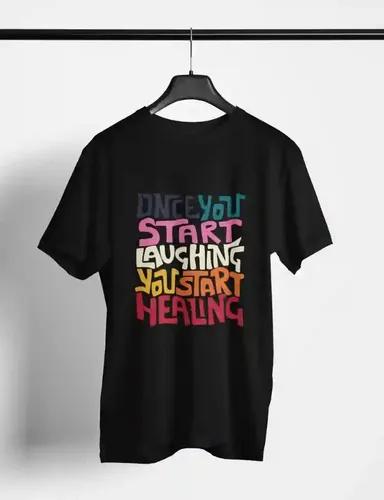 LAUGHTER HEALS - UNISEX BLACK OVERSIZED T-SHIRT