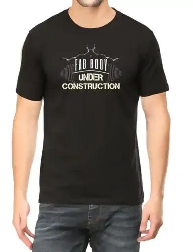 Fab body under construction- Men's regular fit Black t-shirt