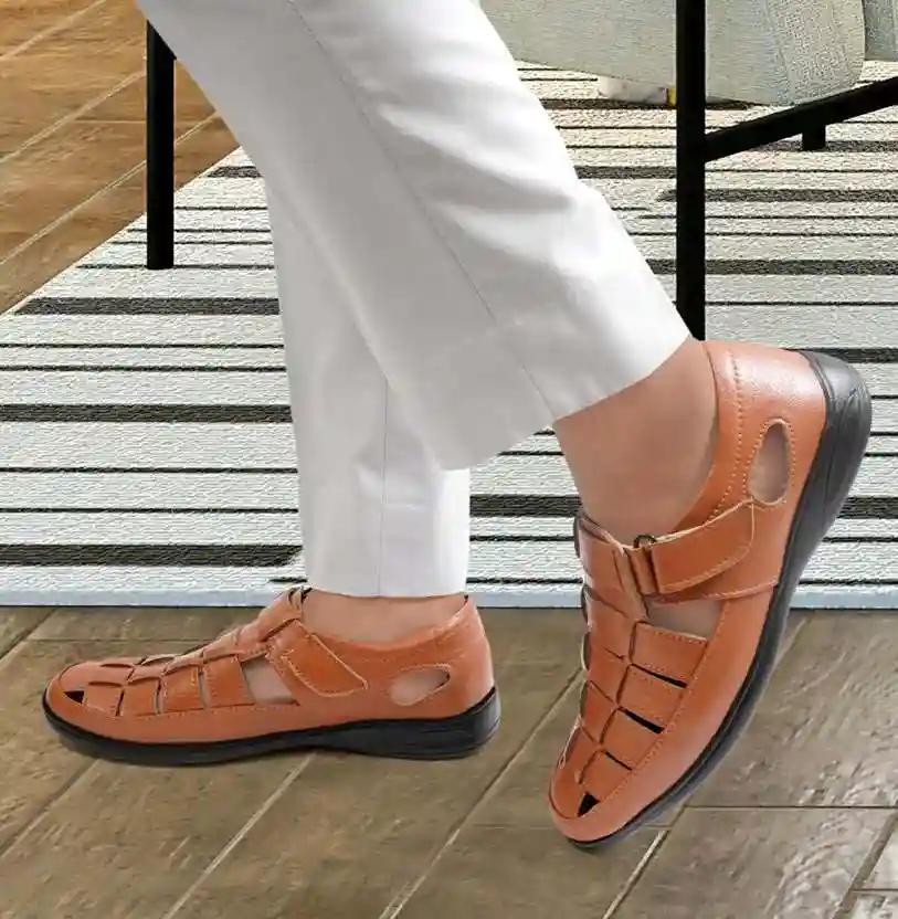 WUGO::Latest Fabulous Men Sandals|Roman Sandals/Outdoor Sandal For Men's & Boys-104-Sandal-TAN-7-41 Euro