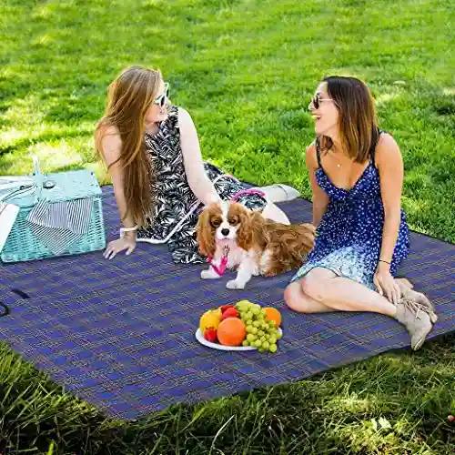 KHUSHIYA ENTERPRISE Waterproof Foldable Picnic Mat, 150 x 80 cm, for Camping, Hiking, Beach, Outdoor