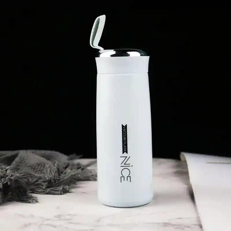 KHUSHIYA ENTERPRISE Vacuum Flask Glass Water Bottle/Hot and Cold Thermoware Mini Water Bottle for School/College/Office (400ml)(Nice Bottle White)