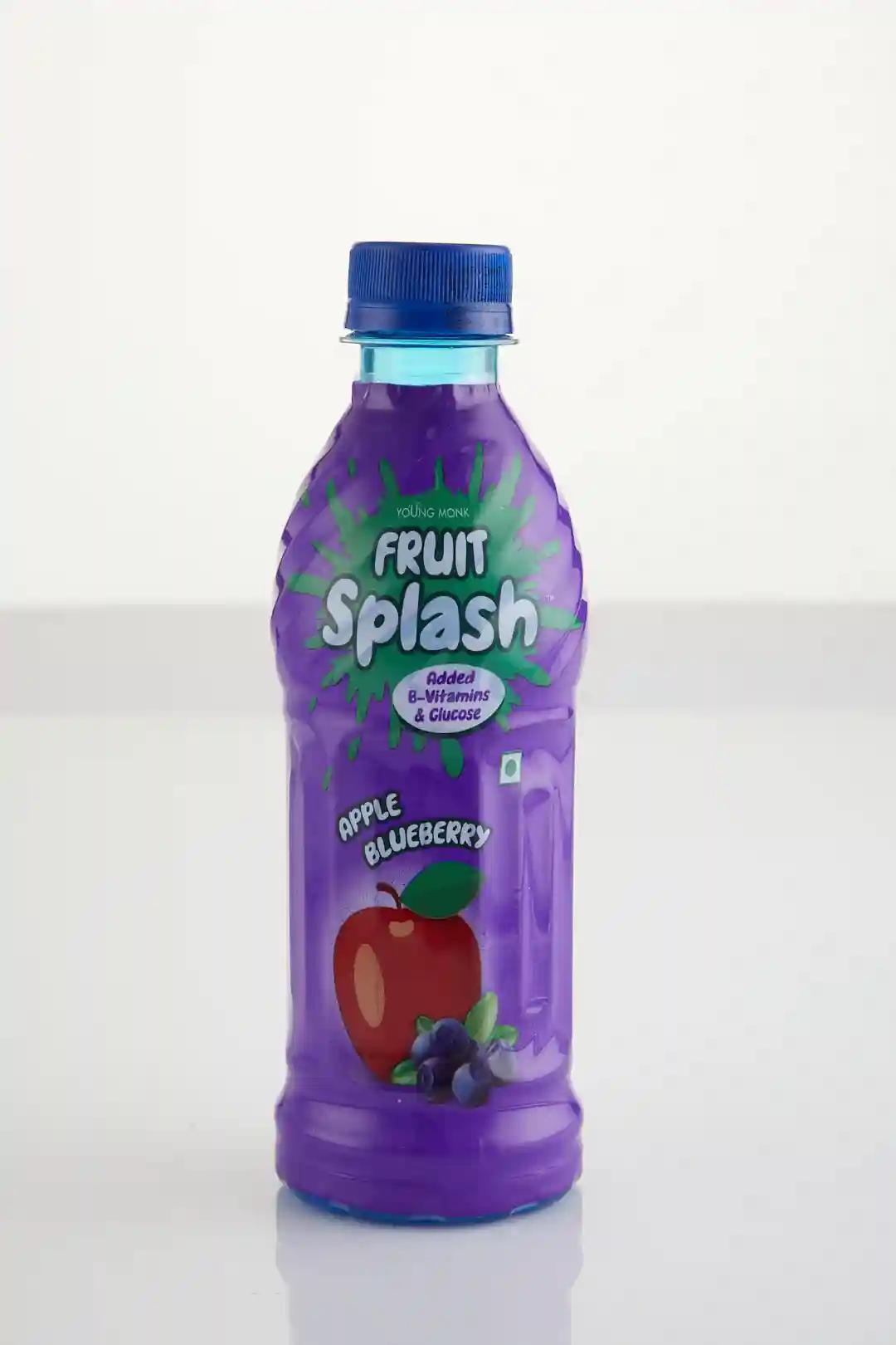 Young Monk Fruit Splash Drinks - Vitamin B & Glucose - Apple & Blueberry Flavour - Ready to Serve Fruit Beverages (Pack of 6)