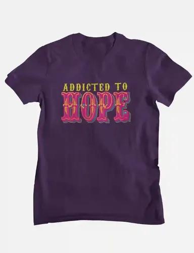 Addicted to Hope (Pink) - Unisex Regular fit T-shirt - Purple - S