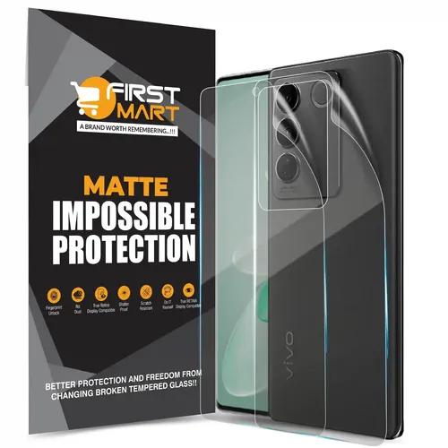 FIRST MART Screen Protector for Vivo V27 5G - Front and Back Nanofiber Unbreakable Membrane Case Friendly Full Edge to Edge Screen Coverage & Installation Kit (Matte)