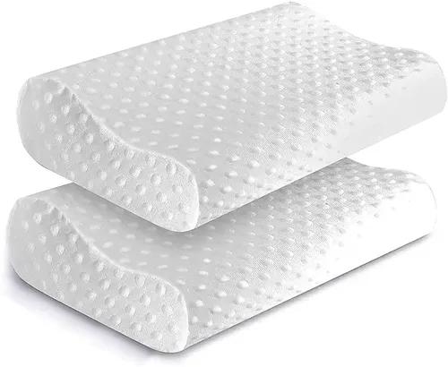 H HANUMANT ENTERPRISE Contour Memory Foam Pillow, Neck Orthopedic Sleeping Pillows, Cervical Pillow for Neck Pain Relief with Washable Pillowcase for Side, Back and Stomach Sleepers (Set of 1)