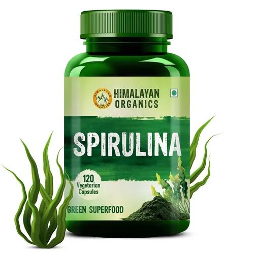 Vlado's Himalayan Organics Spirulina 2000mg Supplement For Men And Women | GreenSuper Food For Weight Management & Immunity Booster | Helps In Healthy Heart - 120 Vegetarian Capsules