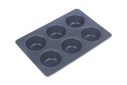 HAZEL Aluminium Non-Stick Coating Muffin Tray & Cup Cake - 6 Cavity