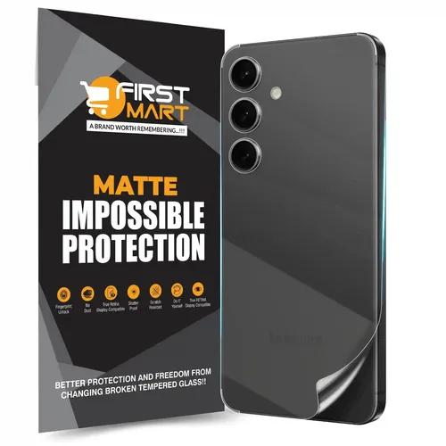 FIRST MART Screen Protector for Samsung Galaxy S24 5G - Back Nano Fiber Unbreakable Membrane Case Friendly Full Edge to Edge Screen Coverage & Installation Kit (Matte)