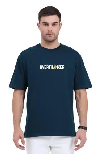 Overthanker - Unisex Oversized T-Shirt - Petrol Blue - S