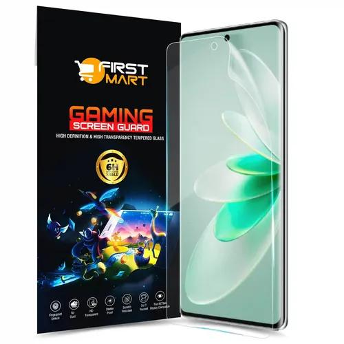 FIRST MART Screen Protector for Vivo V27 5G - Nano Fiber Unbreakable Membrane Case Friendly Full Edge to Edge Screen Coverage & Installation Kit (Gaming Clear)