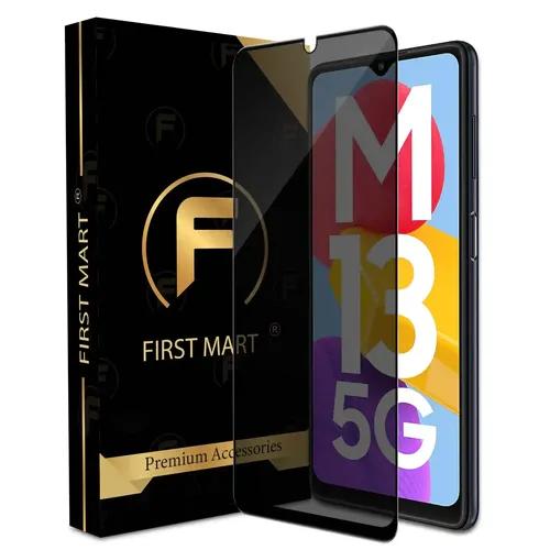 FIRST MART Privacy Tempered Glass for Samsung Galaxy M13 4G, Samsung M13 5G and Samsung M33 5G (6.5 Inch) & Installation Kit| Case Friendly Edge to Edge Privacy Screen Protector