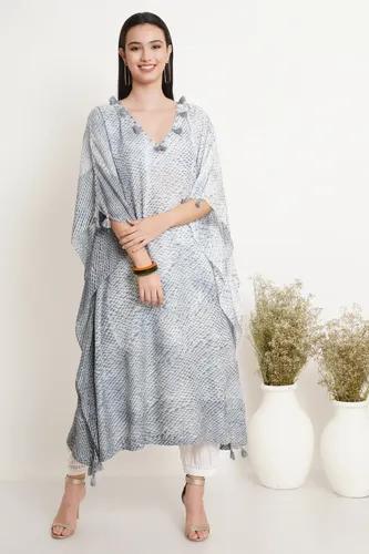 Grey Pole Tie Dye Kaftan - X-Small