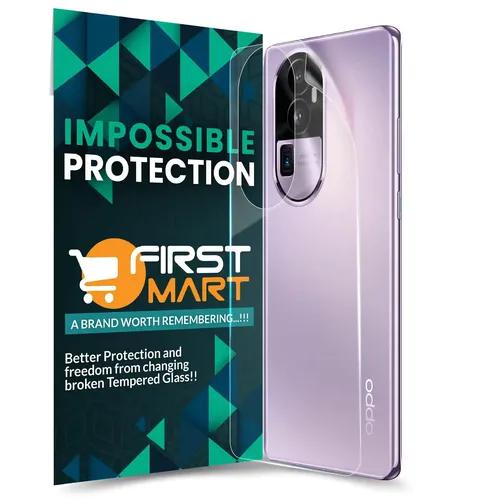 FIRST MART Screen Protector for Oppo Reno 10 Pro Plus 5G | Back Crystal Clear 4 Layer Nano Fiber Unbreakable Membrane Protection, Case Friendly Full Edge to Edge Screen Coverage & Installation Kit