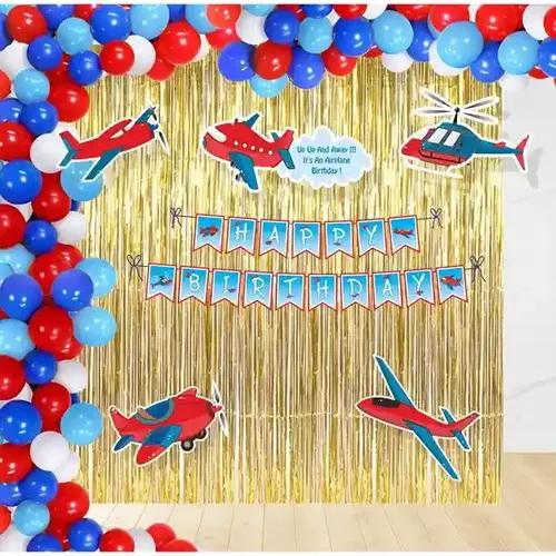 Aeroplane Foil Curtain Kit (Pack Of 109 Pcs)