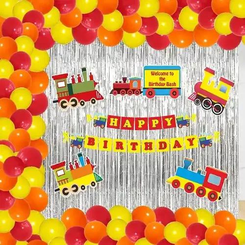 Train Theme Foil Curtain Arch Kit