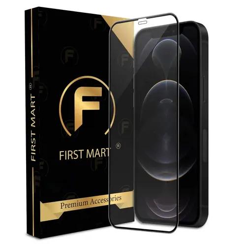 FIRST MART Premium Tempered Glass for iPhone 12 Pro/iPhone 12 with Edge to Edge Coverage and Easy Installation Kit, Pack of 1