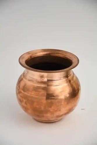 ALODIE- Tamba Lota | Kalash | Lota for Puja, Good Health Benefit Pure Copper Kalash Lota for Temple and Pooja Purpose (2.2Wx2.3H)