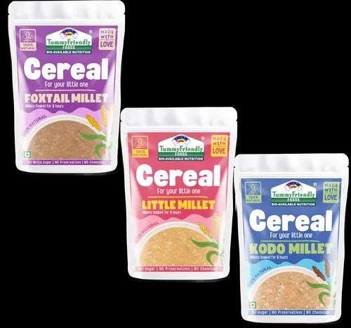 Tummyfriendly Foods Foxtail Millet, Little Millet & Kodo Cereal For Baby Toddler Kids 2 Year Old | Baby Food For 2+ Year Old | Available In Trial Baby Packs Too. 300G (100G Each)