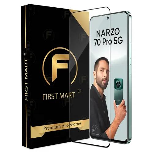 FIRST MART Premium Tempered Glass for Realme Narzo 70 Pro 5G with Edge to Edge Coverage and Easy Installation Kit, Pack of 1