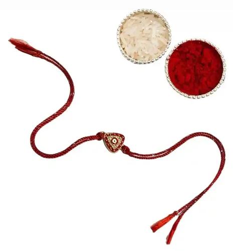 Triangular Red Evil Eye Rakhi