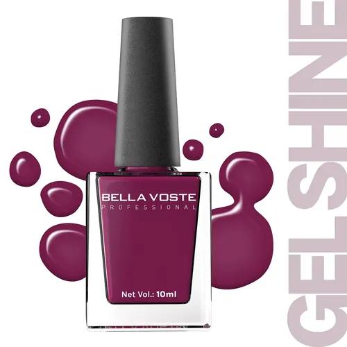 Bella Voste Gel Shine Nail Paints | Quick Drying Formula | Paraben Free & No Harmful Chemicals| Vegan | Lasting for 7 Days & more | High Shine Formula with Smooth & Easy Application (R01)