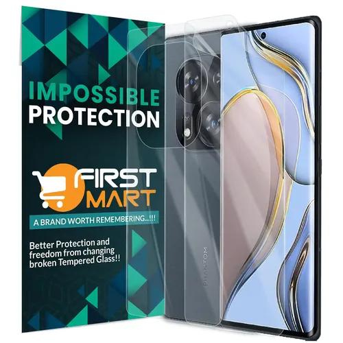 FIRST MART Screen Protector for Tecno Phantom X2 5G - Front and Back Nanofiber Unbreakable Membrane Case Friendly Full Edge to Edge Screen Coverage & Installation Kit (Crystal Clear)