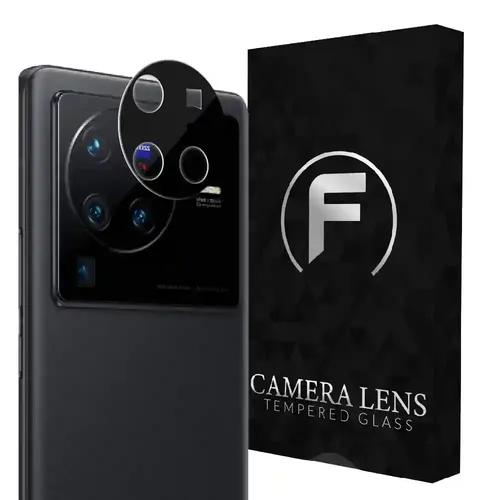 FIRST MART Camera Lens Protector for Vivo X80 Pro 5G | Tempered Glass 9H Hardness Camera Cover Screen Protector | Black & Case Friendly