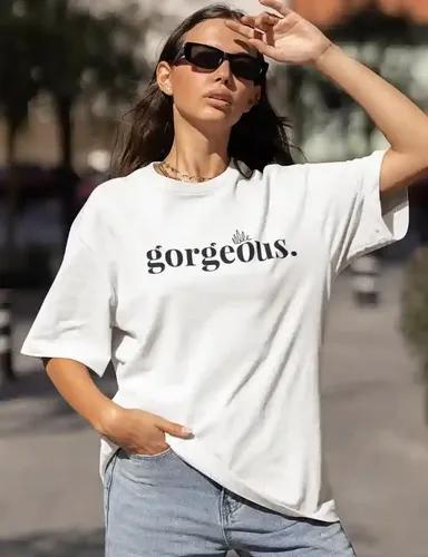 Gorgeous - Women's Oversized White T-Shirt - S