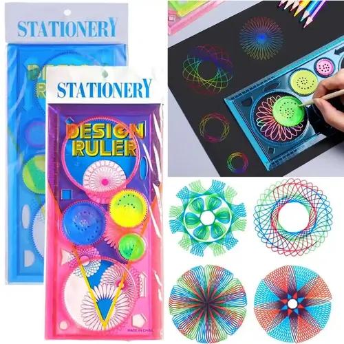 IncyWincy Scale for Kids Birthday Return Gift (Set of 12), Kids Return Gift, Design Ruler for Boys and Girls, Spirograph, Art Craft, Stationery (Pack of 12)