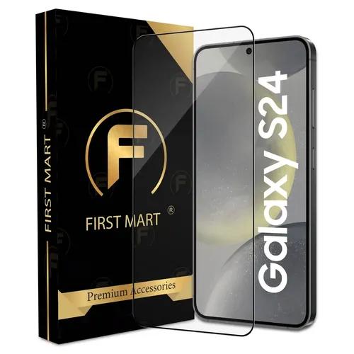 FIRST MART Premium Tempered Glass for Samsung Galaxy S24 5G with Edge to Edge Coverage and Easy Installation Kit, Pack of 1