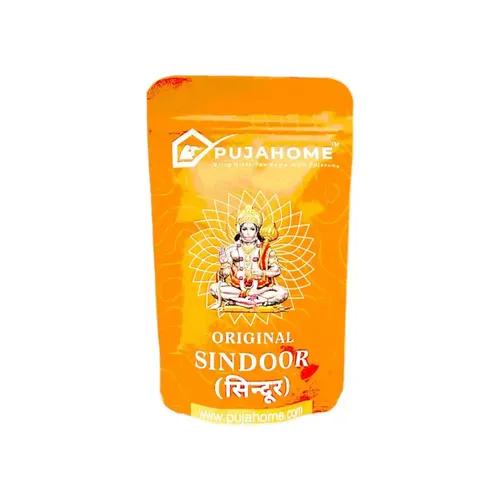 Pujahome Original Hanuman Ji Sindoor | Orange Sindoor |100% Pure Hanuman Ji Pooja Sindoor | Hanuman Chola Sindoor (100 Gram Pack)