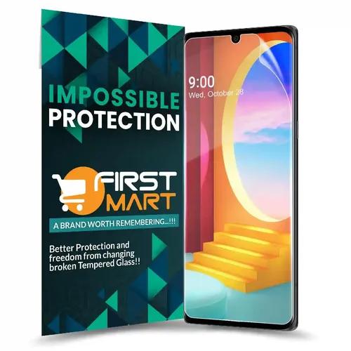 FIRST MART Screen Protector for LG Velvet - Nanofiber Unbreakable Membrane Case Friendly Full Edge to Edge Screen Coverage & Installation Kit (Crystal Clear)