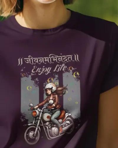 Enjoy Life T-shirt for Women / S / Wine