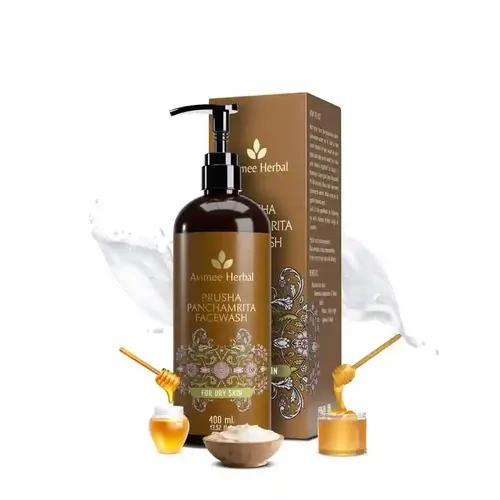 Prusha Panchamrita Face Wash | For Normal to Dry Skin | With Real Panchamrita To Gently Cleanse You Skin Leaving It Moisturized (400 ml)