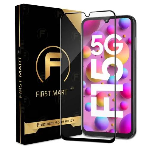 FIRST MART Premium Tempered Glass for Samsung Galaxy F15 5G with Edge to Edge Coverage and Easy Installation Kit, Pack of 1