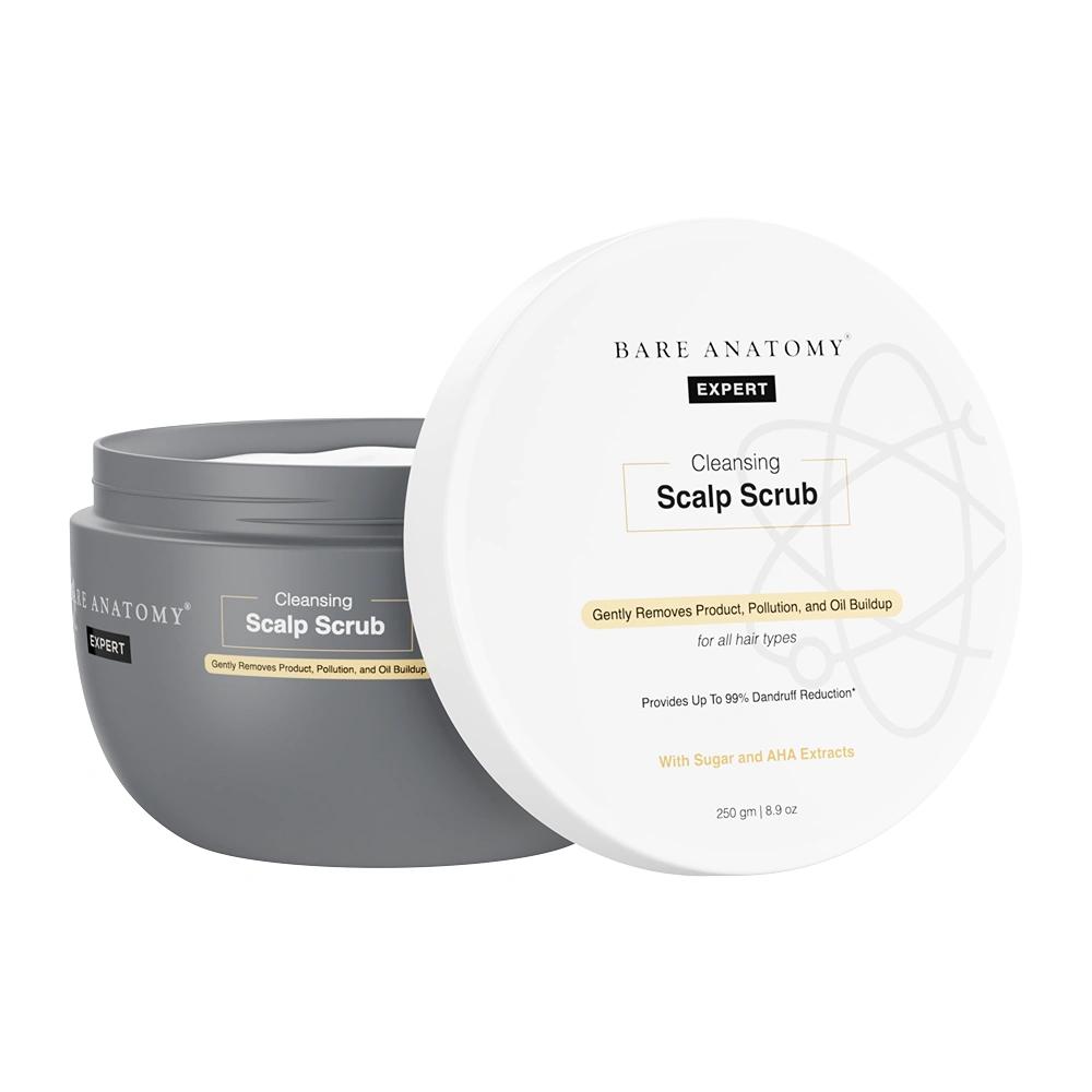 Bare Anatomy Scalp Scrub | Up To 99% Dandruff Reduction | Dandruff Remover | Natural AHAs, Coconut & Sugar | Oily Scalp Exfoliator Hair scrub | Sulphate & Paraben Free | For Women & Men | 250g