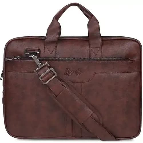 RIONTO Messenger Bag - Laptop Bag for Men, PU Leather Expandable Office Bag for Men | Supports Laptop Upto 15.6 inches