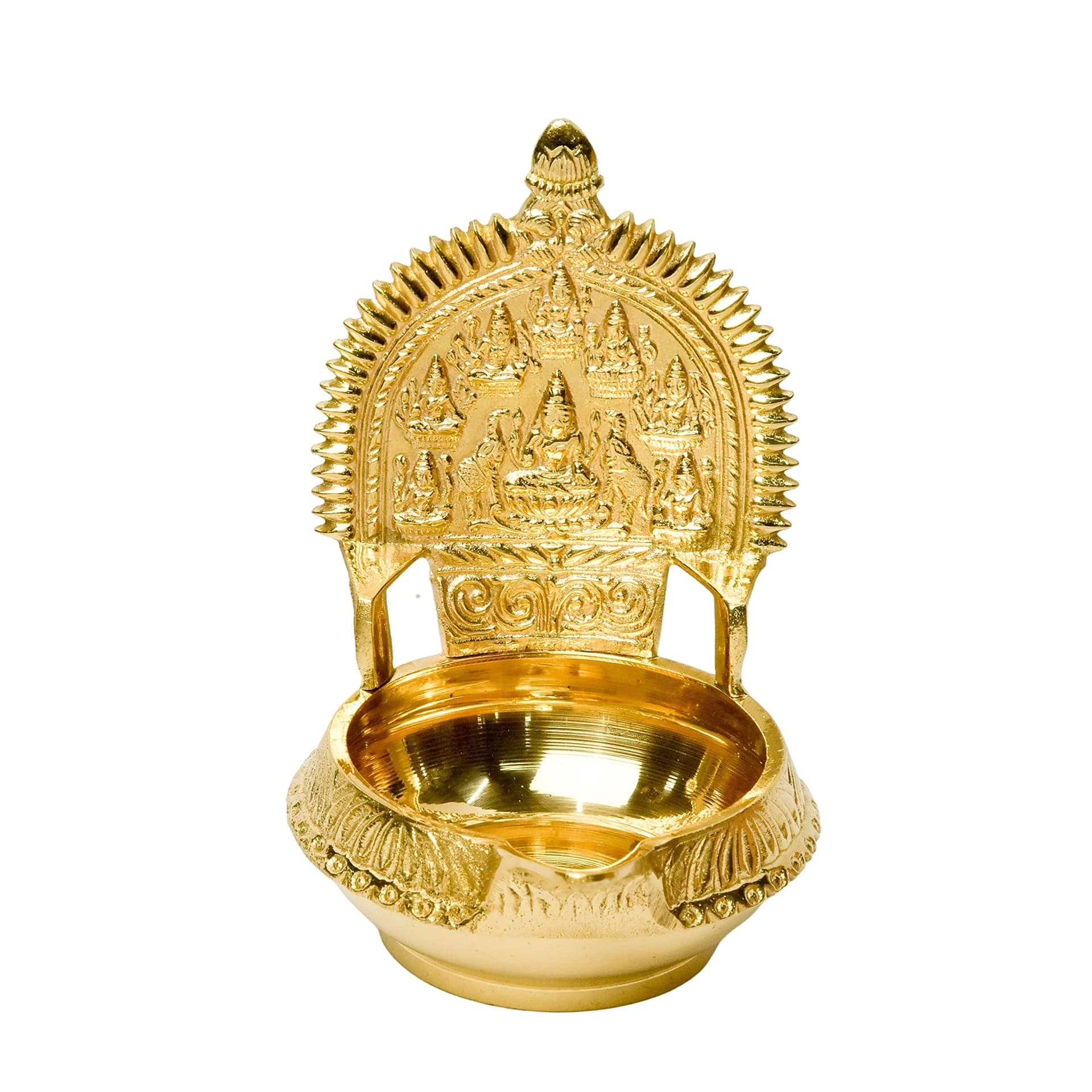 Pure Brass Kuber Kamakshi Diya For Pooja Purposes 15 cm 390 Gm